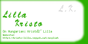 lilla kristo business card
